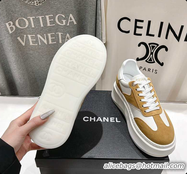 Big Discount Chanel Sneaker Brown 25ss 6080619