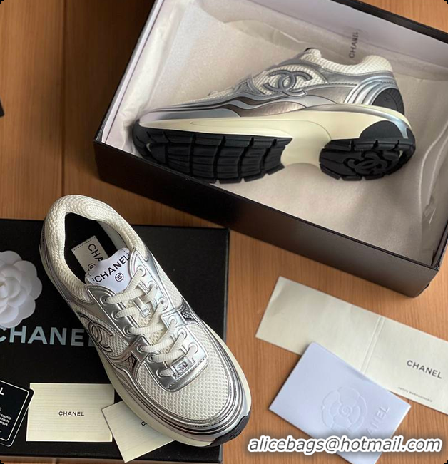 Classic Hot Chanel Sneaker Silver 6080619