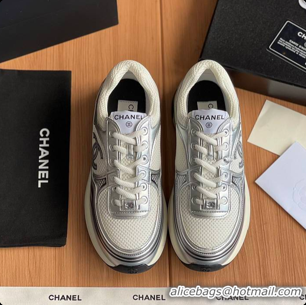 Classic Hot Chanel Sneaker Silver 6080619