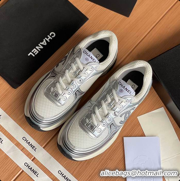 Classic Hot Chanel Sneaker Silver 6080619