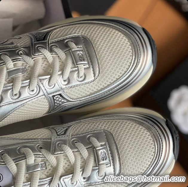 Classic Hot Chanel Sneaker Silver 6080619
