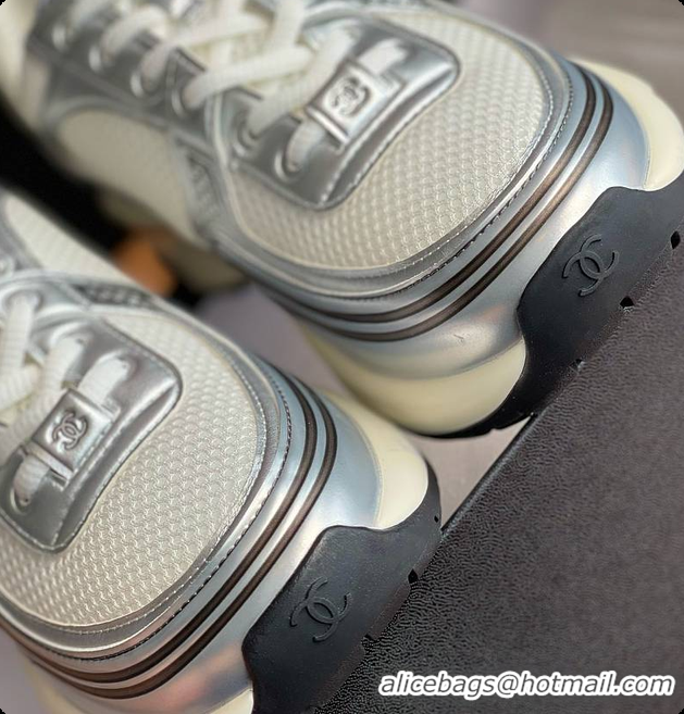 Classic Hot Chanel Sneaker Silver 6080619