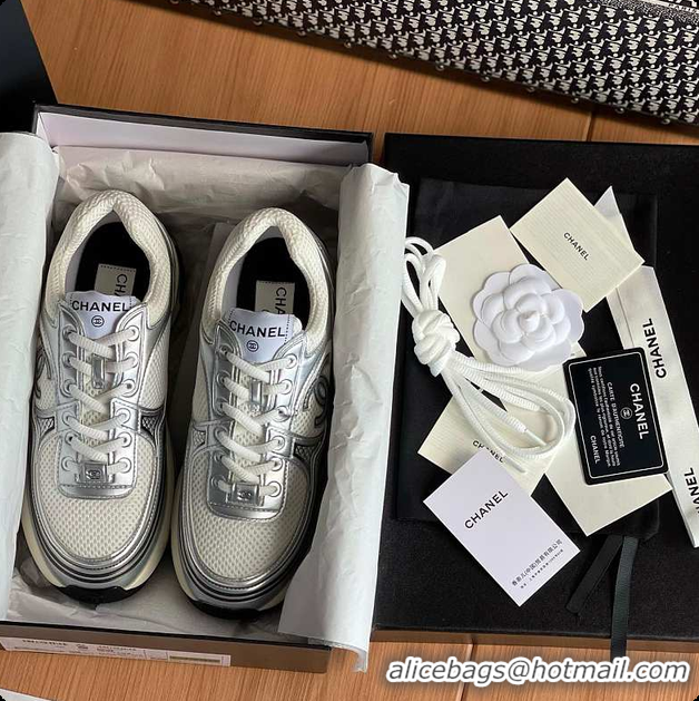 Classic Hot Chanel Sneaker Silver 6080619