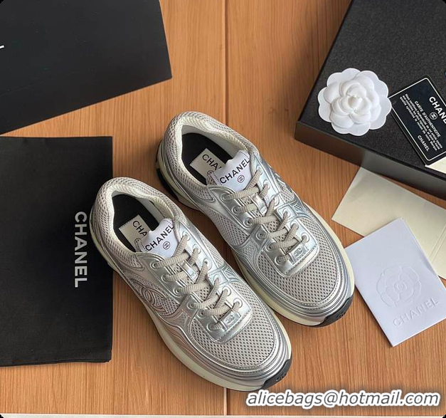 Charming Chanel Sneaker Silver 6080619