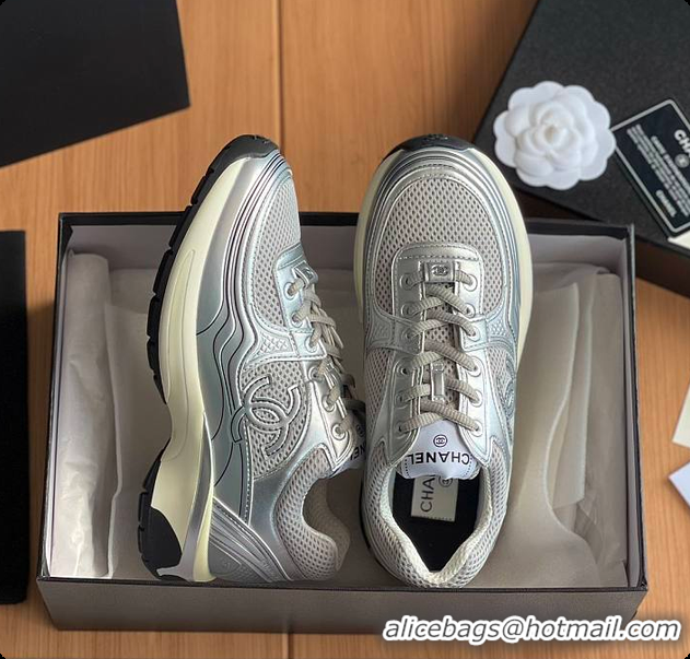 Charming Chanel Sneaker Silver 6080619