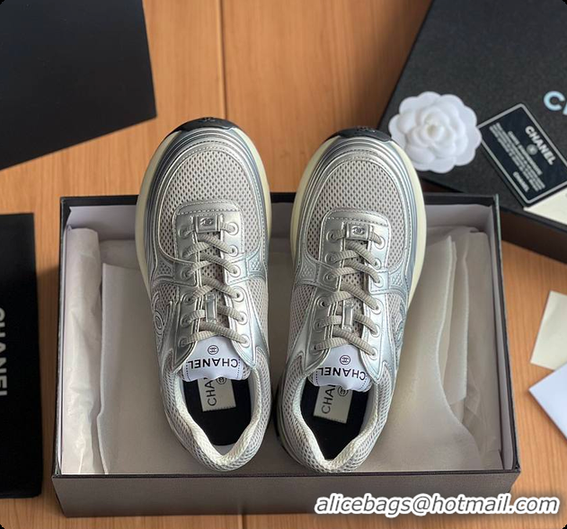 Charming Chanel Sneaker Silver 6080619