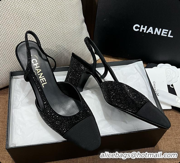 Sumptuous Chanel Slingback Heels Black 6080620