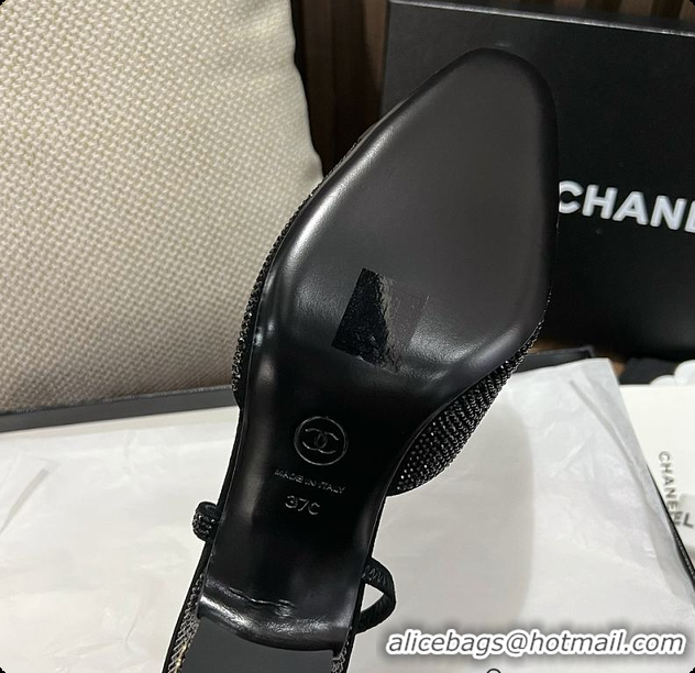 Sumptuous Chanel Slingback Heels Black 6080620