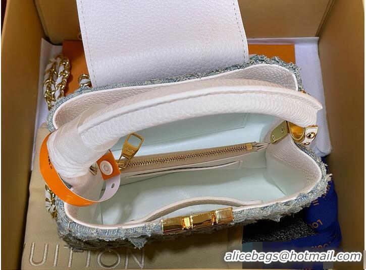 Discount Promotional Louis Vuitton Capucines Mini Blue Denim GOTS M25478