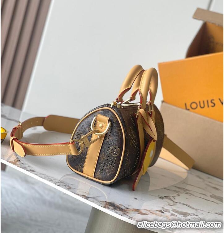 Discount Louis Vuitton Keepall Bandoulière 25 Monogram/Yellow Monogram Grid Coated Canvas M37559