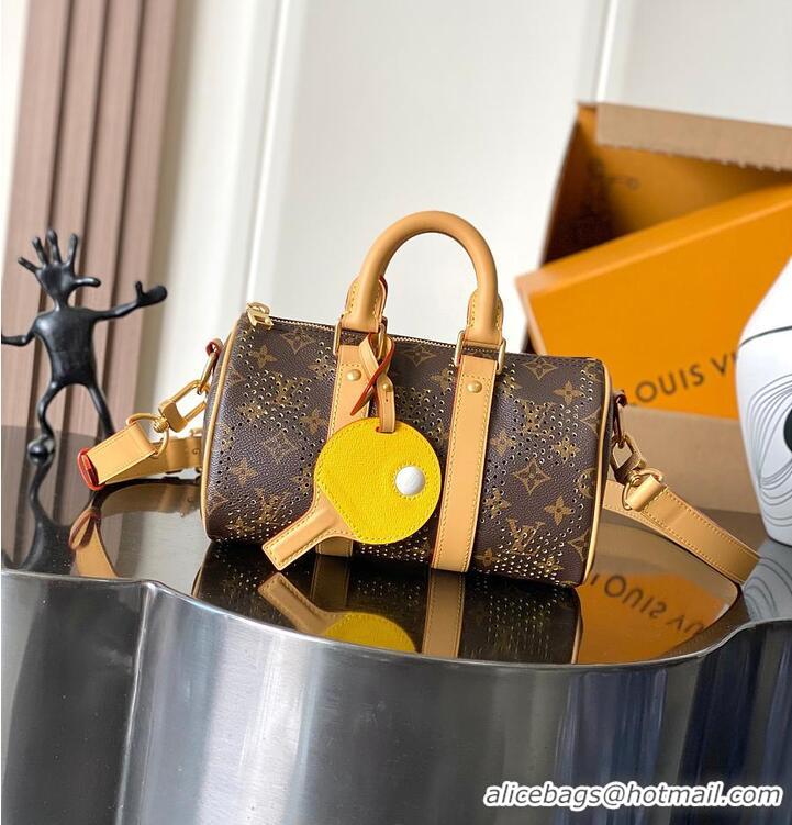 Discount Louis Vuitton Keepall Bandoulière 25 Monogram/Yellow Monogram Grid Coated Canvas M37559