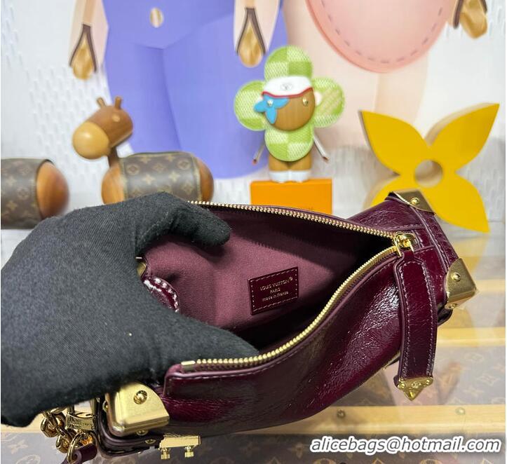 Luxury Cheap Louis Vuitton Side Trunk MM M37546 Burgundy Red