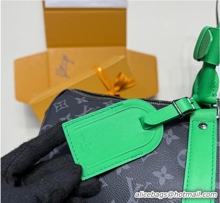 Grade Quality Louis Vuitton Keepall 50 Monogram Eclipse M37578 Green