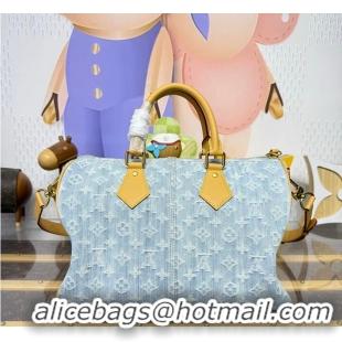 New Discount Louis Vuitton LV Qixi Festival Limited Edition Speedy P9 Bandoulière 30 Monogram Denim M2A209