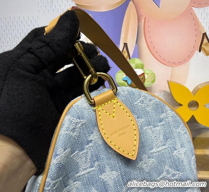 New Discount Louis Vuitton LV Qixi Festival Limited Edition Speedy P9 Bandoulière 30 Monogram Denim M2A209