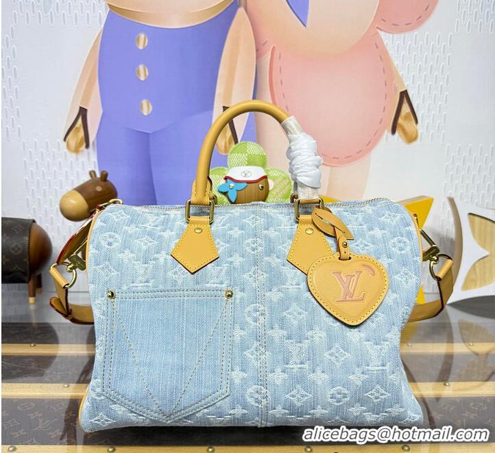 New Discount Louis Vuitton LV Qixi Festival Limited Edition Speedy P9 Bandoulière 30 Monogram Denim M2A209