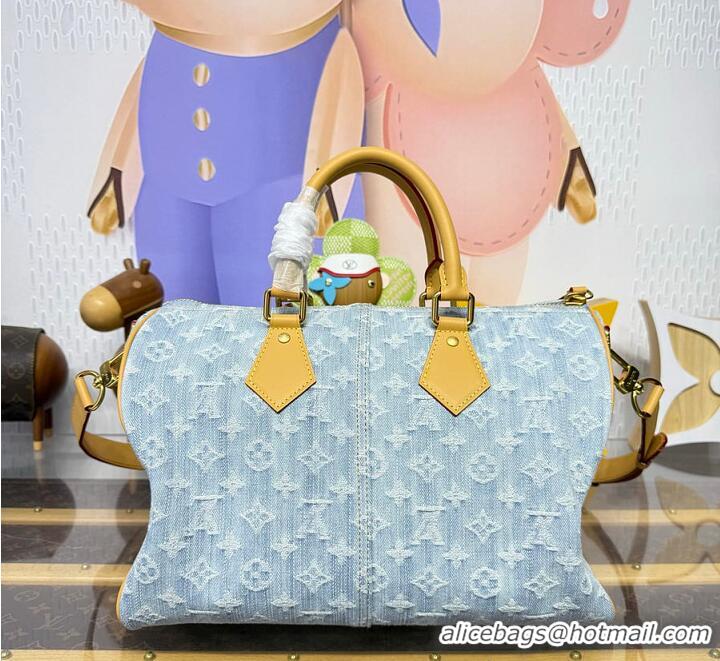 New Discount Louis Vuitton LV Qixi Festival Limited Edition Speedy P9 Bandoulière 30 Monogram Denim M2A209
