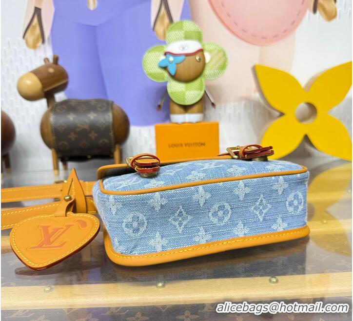 Original Cheap Louis Vuitton LV Qixi Festival Limited Edition Satchel Mini Crossbody Bag Monogram Denim M2A647