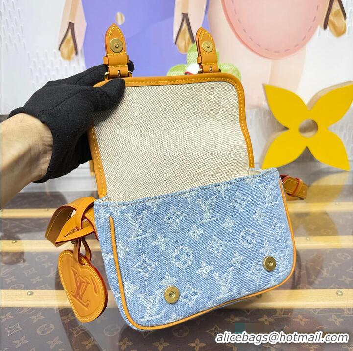 Original Cheap Louis Vuitton LV Qixi Festival Limited Edition Satchel Mini Crossbody Bag Monogram Denim M2A647