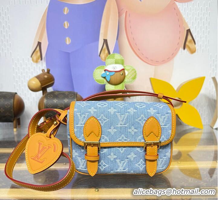 Original Cheap Louis Vuitton LV Qixi Festival Limited Edition Satchel Mini Crossbody Bag Monogram Denim M2A647