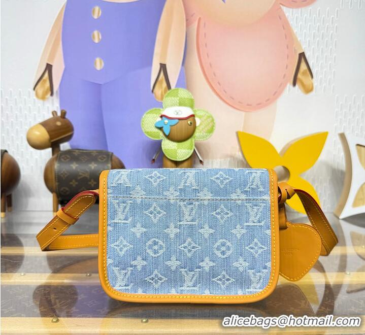 Original Cheap Louis Vuitton LV Qixi Festival Limited Edition Satchel Mini Crossbody Bag Monogram Denim M2A647