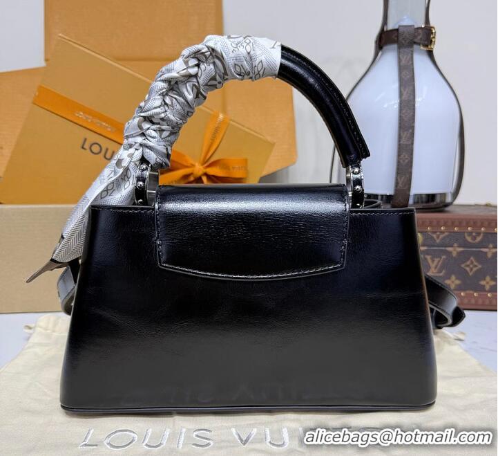 Reasonable Price Louis Vuitton Capucines East-West BB Black Cowhide leather M29142