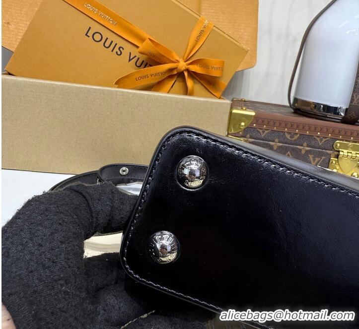 Reasonable Price Louis Vuitton Capucines East-West BB Black Cowhide leather M29142
