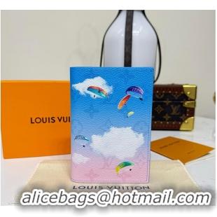 Market Sells Louis Vuitton Passport Cover Paragliding Blue M29231