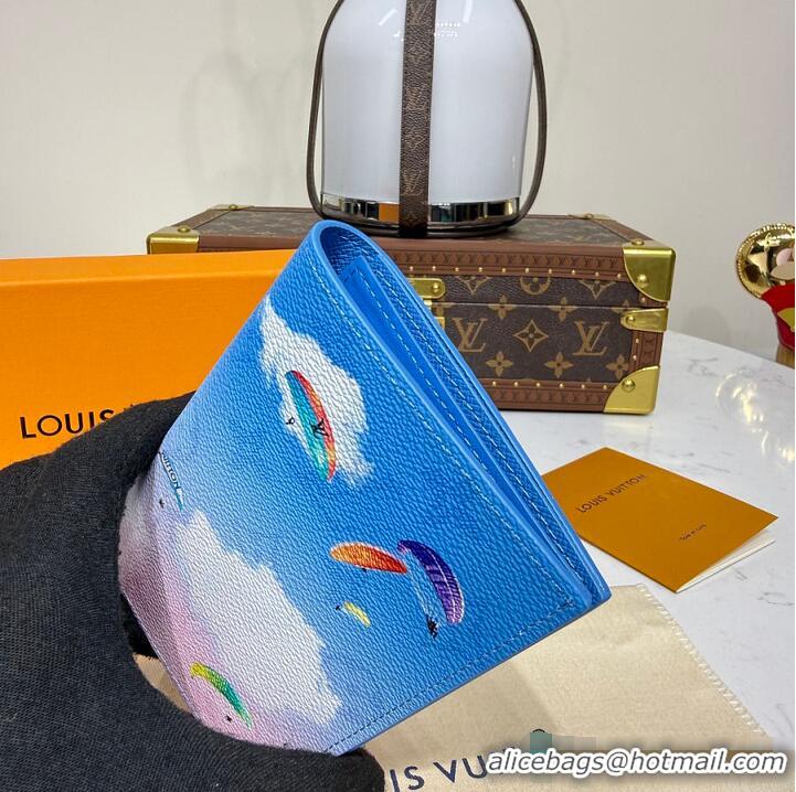 Market Sells Louis Vuitton Passport Cover Paragliding Blue M29231