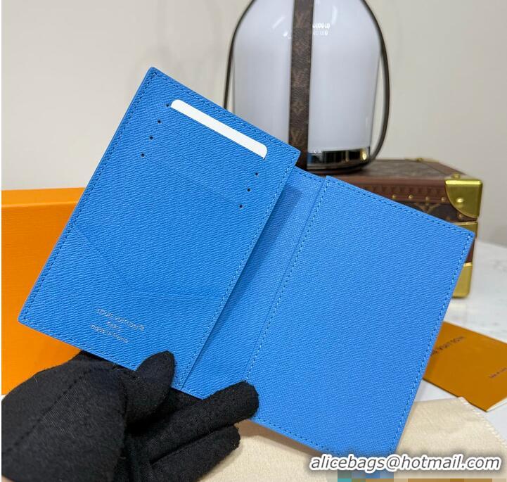 Market Sells Louis Vuitton Passport Cover Paragliding Blue M29231