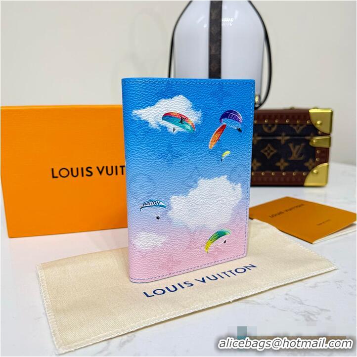 Market Sells Louis Vuitton Passport Cover Paragliding Blue M29231