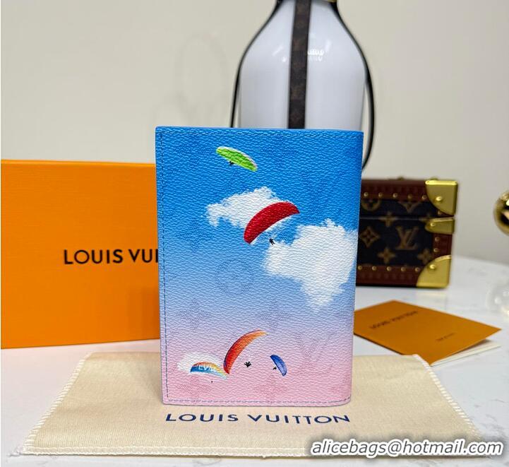 Market Sells Louis Vuitton Passport Cover Paragliding Blue M29231