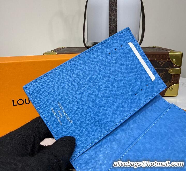 Market Sells Louis Vuitton Passport Cover Paragliding Blue M29231