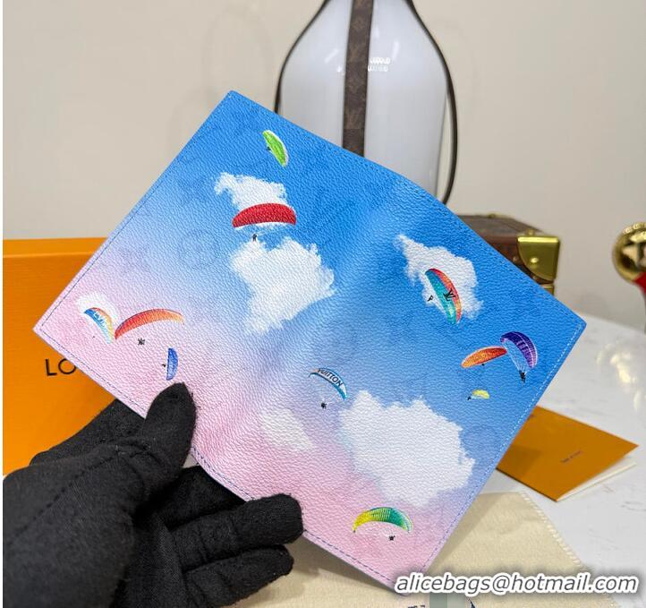 Market Sells Louis Vuitton Passport Cover Paragliding Blue M29231
