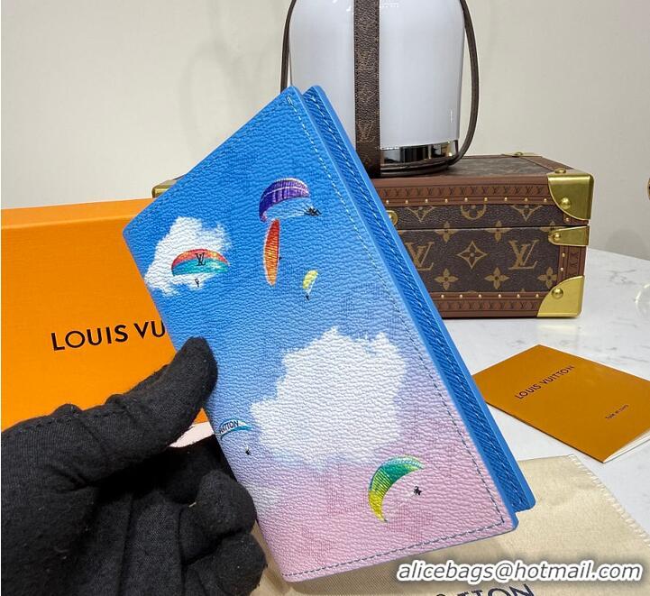 Market Sells Louis Vuitton Passport Cover Paragliding Blue M29231