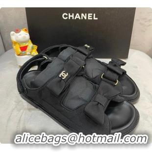 Low Cost Chanel Ribbon Sandal in Black 6080702