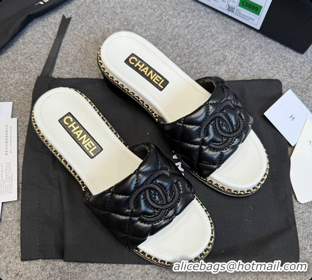 Unique Discount Chanel Black Sandals 6080703