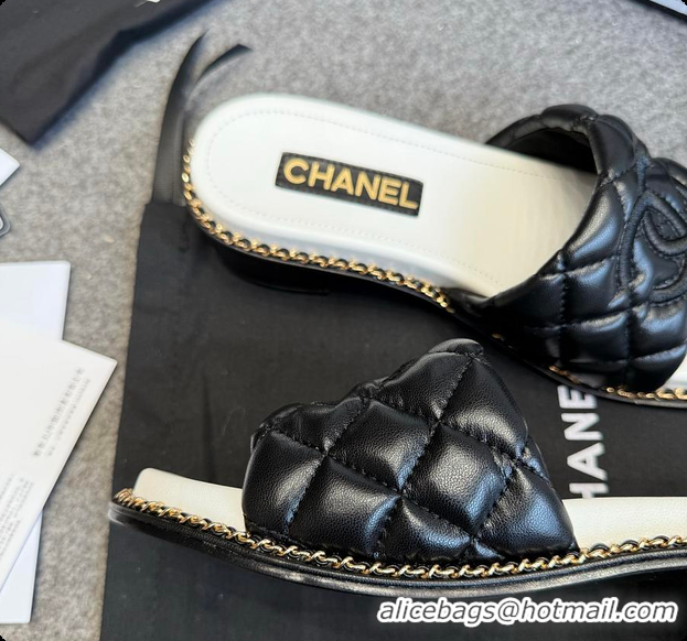 Unique Discount Chanel Black Sandals 6080703