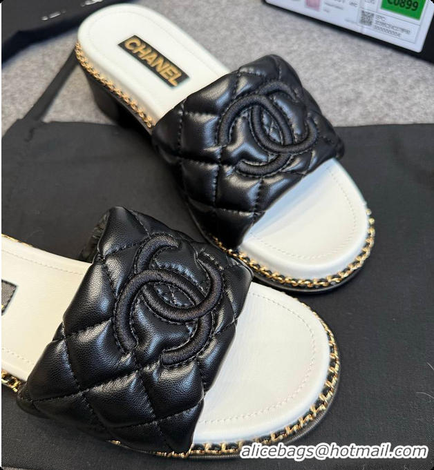 Unique Discount Chanel Black Sandals 6080703