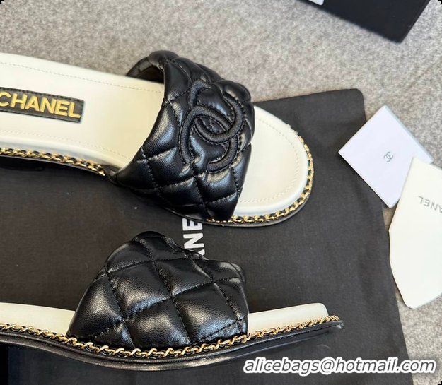 Unique Discount Chanel Black Sandals 6080703