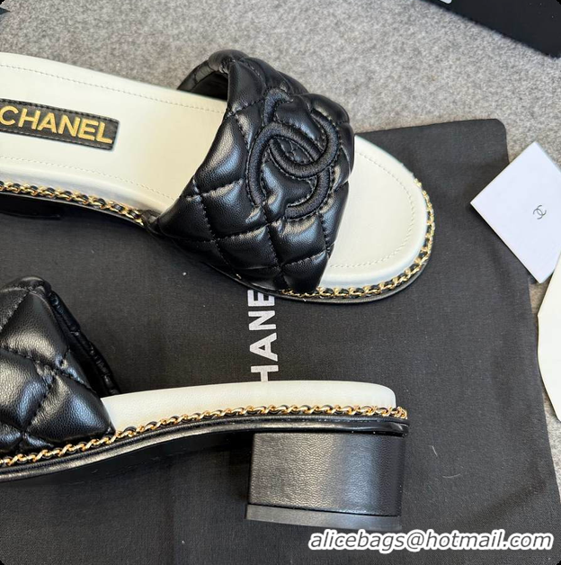 Unique Discount Chanel Black Sandals 6080703