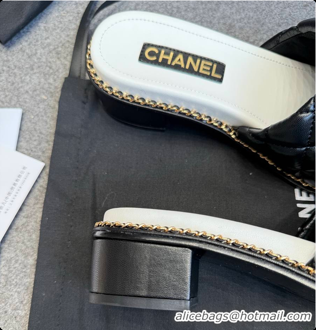 Unique Discount Chanel Black Sandals 6080703