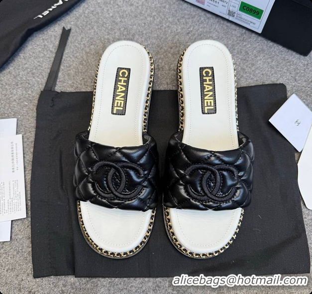 Unique Discount Chanel Black Sandals 6080703