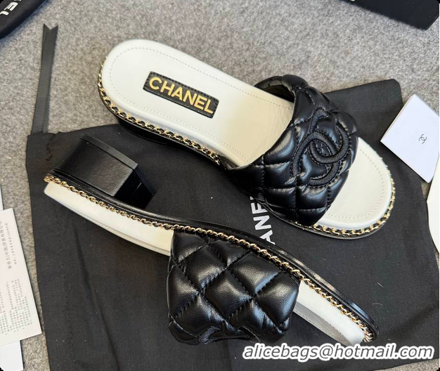 Unique Discount Chanel Black Sandals 6080703