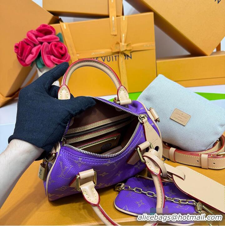 Top Quality Louis Vuitton Monogram Speedy P9 Bandoulière 20 M28262 Purple