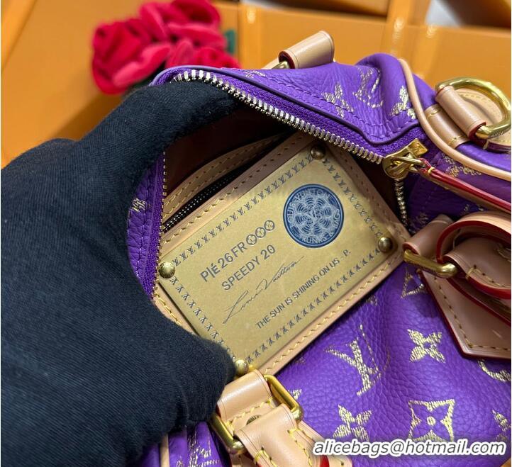Top Quality Louis Vuitton Monogram Speedy P9 Bandoulière 20 M28262 Purple