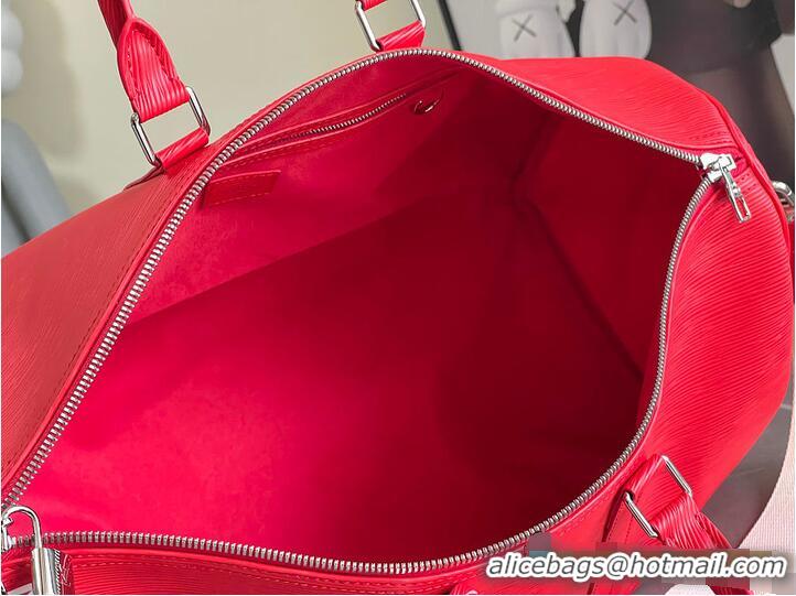 Fashion Promotional Louis Vuitton Epi Keepall Bandouliere 50 Vermillion Red M28263