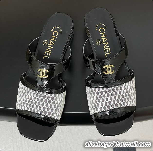 Most Popular Chanel Mules Black and White 60807010