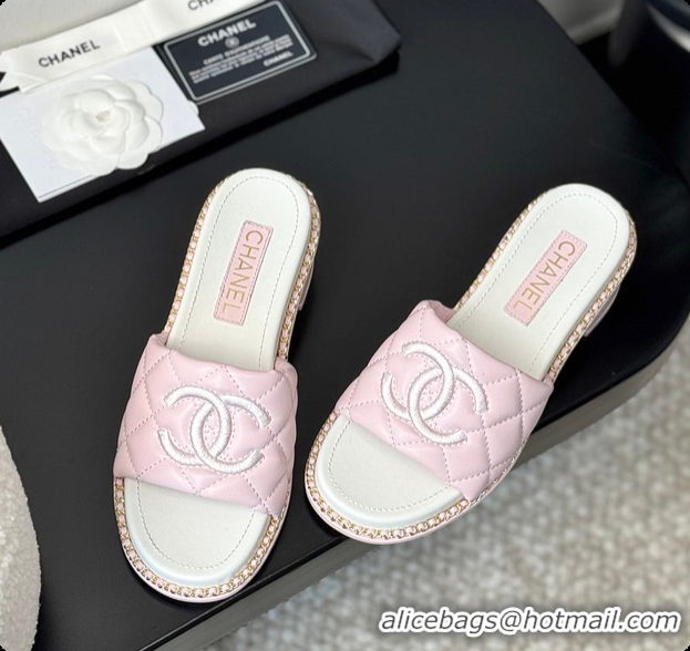 Cheap Price Chanel Pink Sandals 60807013