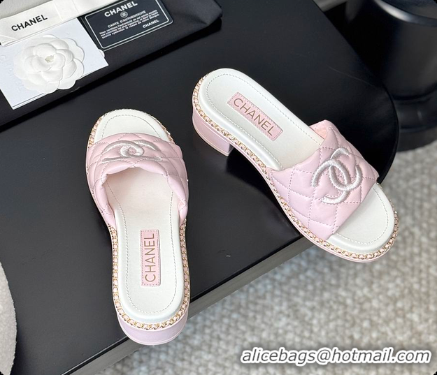 Cheap Price Chanel Pink Sandals 60807013